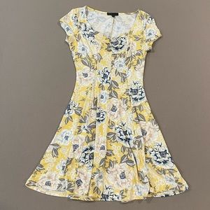 Extra Small Bebop Yellow, Blue, and White Floral dress
